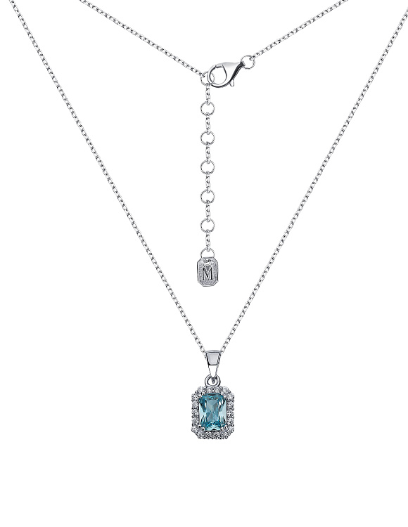 Серебряное колье с фианитами Miestilo  2