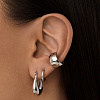 Серьги серебро 925 кольца серебряные круглые Miestilo