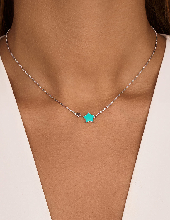 Подвеска серебро 925 на шею звезда тиффани Miestilo