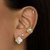 Серьги серебро 925 серебряные van cleef клевер Miestilo