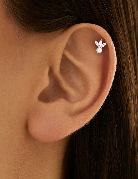 Пирсинг в ухо хрящ серебро 925 Miestilo