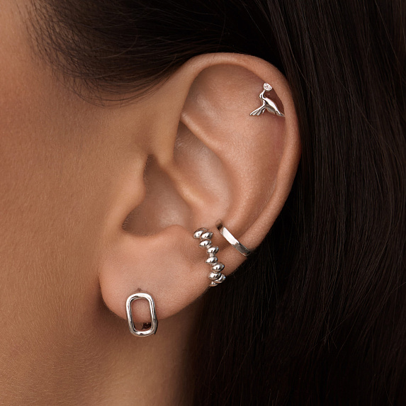 Серьги серебро 925 серебряные овал Miestilo