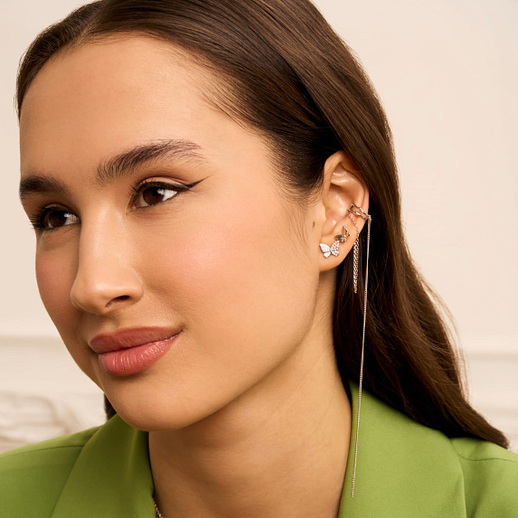Серьги серебро 925 серебряные гвоздики женские бабочки Miestilo