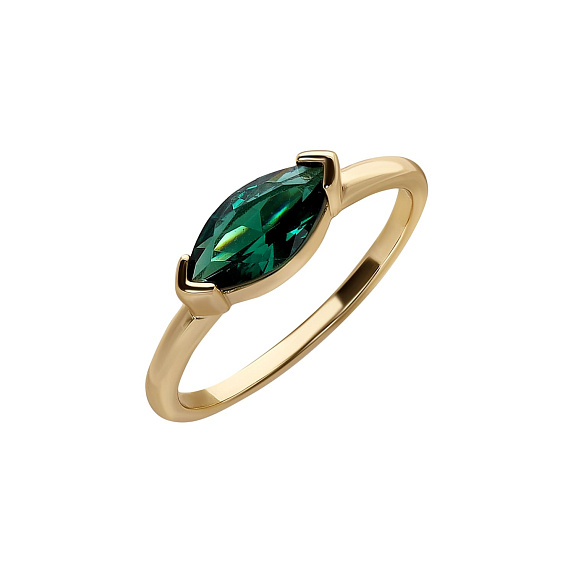 Серебряное кольцо с фианитом в огранке маркиз Miestilo