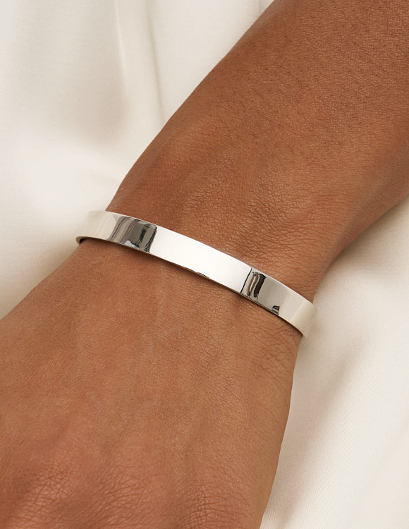 Браслет серебро 925 серебряный на руку жесткий широкий Miestilo