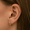 Серьги серебро 925 женские позолоченные сердечки Miestilo