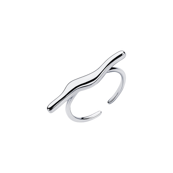 Серебряное кольцо волна Miestilo