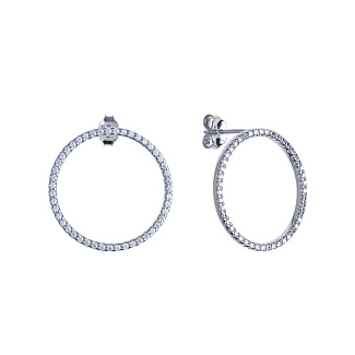 Серьги серебро 925 серебряные гвоздики женские круглые Miestilo