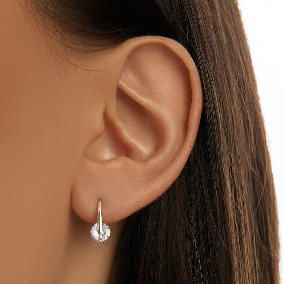 Серьги серебро 925 серебряные капли продевки Miestilo