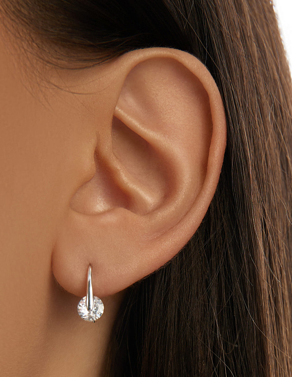 Серьги серебро 925 серебряные капли продевки Miestilo