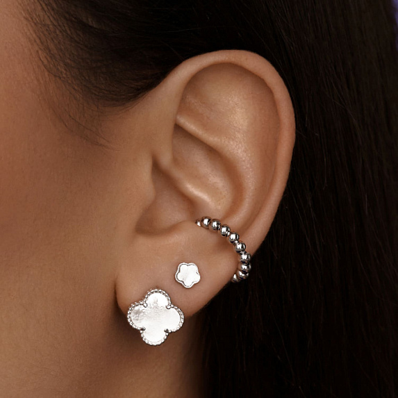 Серьги серебро 925 клевер ван клиф van cleef Miestilo