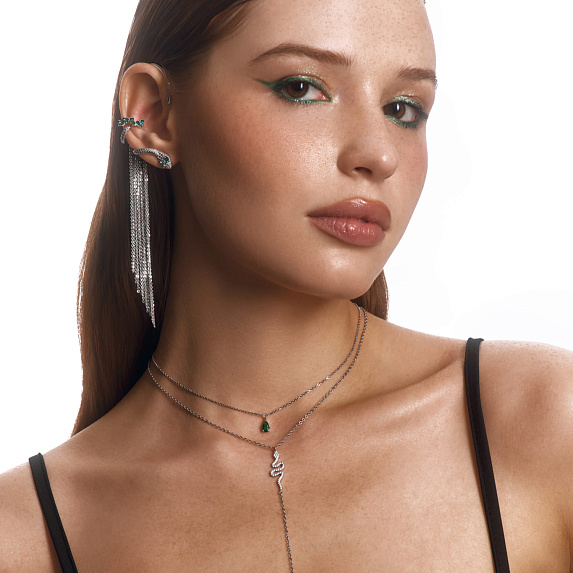 Подвеска серебро 925 на шею капля Miestilo