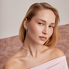 Серебряные дутые серьги с фианитом в виде сердца Miestilo