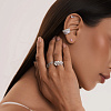Пирсинг LOVE из серебра с фианитами Miestilo