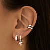 Серебряные серьги кольца самолет Miestilo