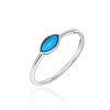Серебряное кольцо с искуственной бирюзой MIESTILO Miestilo