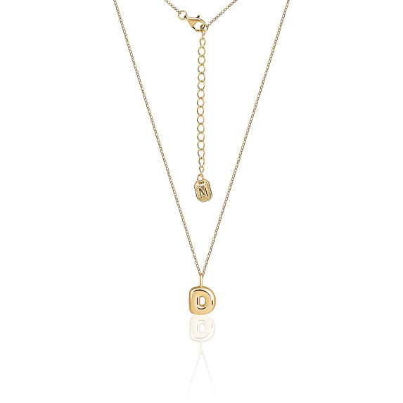 Серебряное колье позолоченое с буквой D MIESTILO  Miestilo