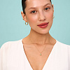 Серебряное колье позолоченое с буквой D bubble small Miestilo