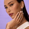 Серьги конго серебро 925 серебряные сердечки дутые Miestilo