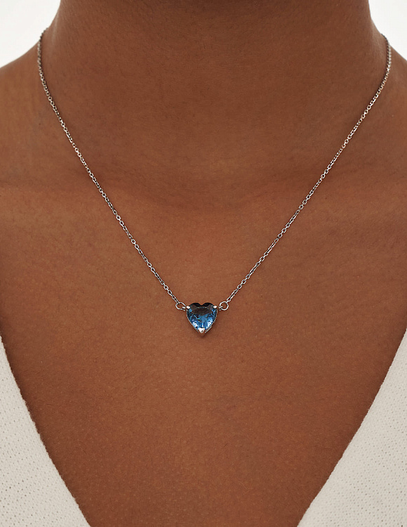 Подвеска на шею серебро 925 сердце Miestilo