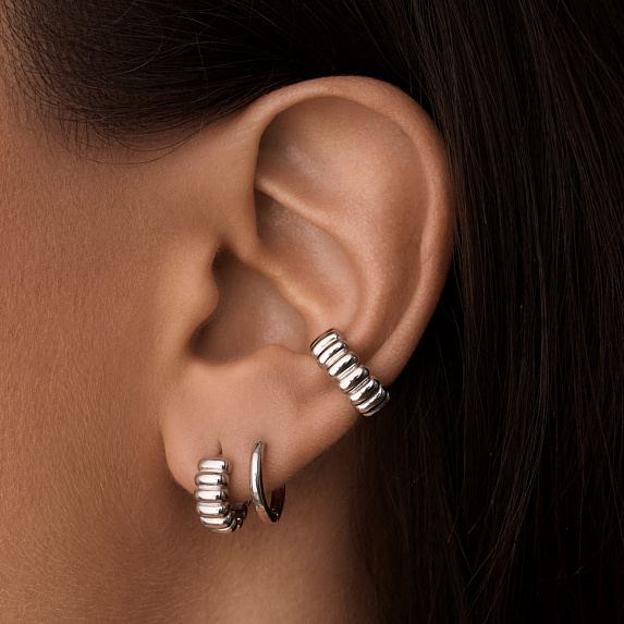 Серьги кольца серебро 925 серебряные конго Miestilo
