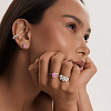 Серебряное кольцо с розовым фианитом в огранке овал Miestilo