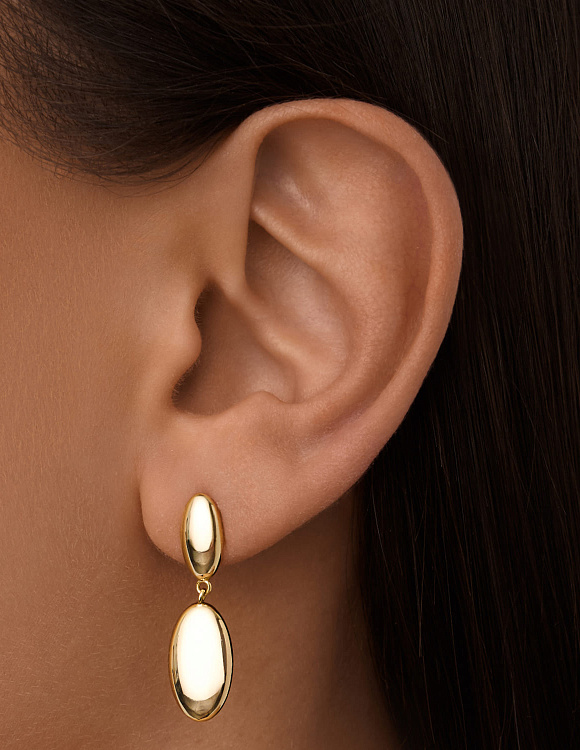 Позолоченные серьги-подвесы Miestilo 2