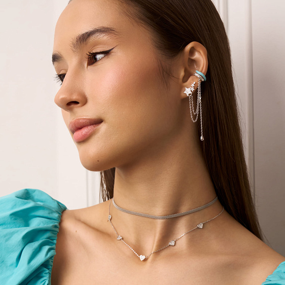 Моносерьга серебро 925 серьга кафф серебряная Miestilo