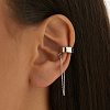 Серьга кафф серебро 925 моносерьга серебряная висячая Miestilo