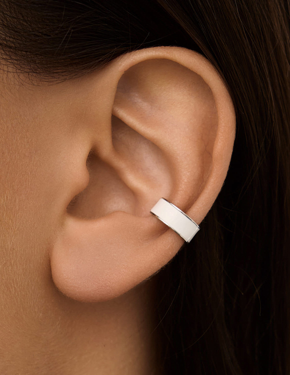 Серьга кафф серебро 925 моносерьга серебряная без прокола Miestilo