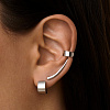 Серьги кольца серебро 925 широкие маленькие колечки Miestilo
