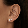 Серьги серебро 925 серебряные гвоздики женские с фианитами Miestilo