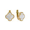 Серьги серебро 925 серебряные van cleef клевер Miestilo