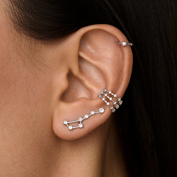 Серьги серебро 925 серебряные клаймберы созвездие Miestilo