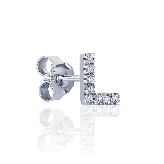 Моносерьга в виде буквы L MIESTILO Miestilo