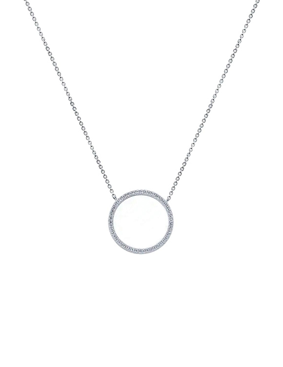 Колье на шею серебро 925 круг Miestilo  2