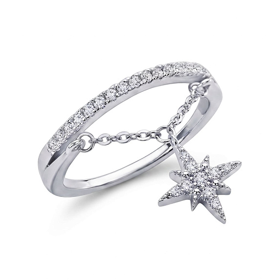 Серебряное кольцо Исида с фианитами Miestilo