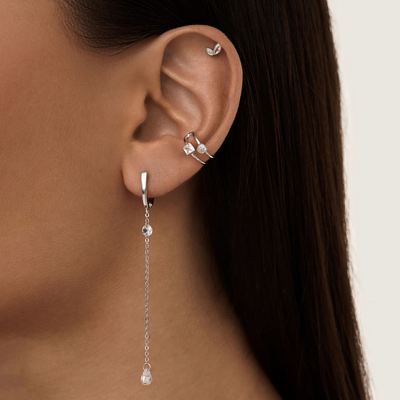Серьги серебро 925 серебряные висюльки длинные Miestilo