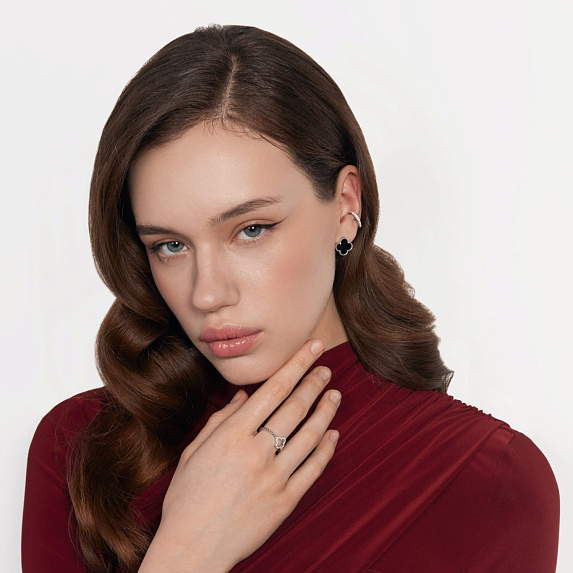 Серьги серебро 925 серебряные van cleef клевер Miestilo