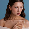 Серебряное колье позолоченое с буквой М bubble small Miestilo