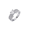 Серебряное кольцо с фианитами Miestilo