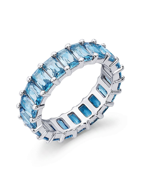 Серебряное кольцо с синией шпинелью Miestilo  2