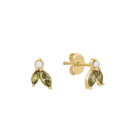 Серебряные серьги с фианитами Miestilo