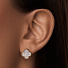 Серьги серебро 925 серебряные van cleef клевер Miestilo