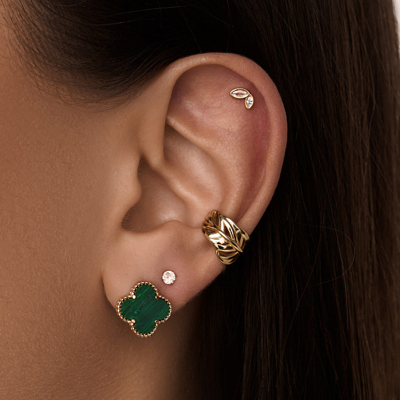 Серьги серебро 925 серебряные гвоздики с камнем Miestilo