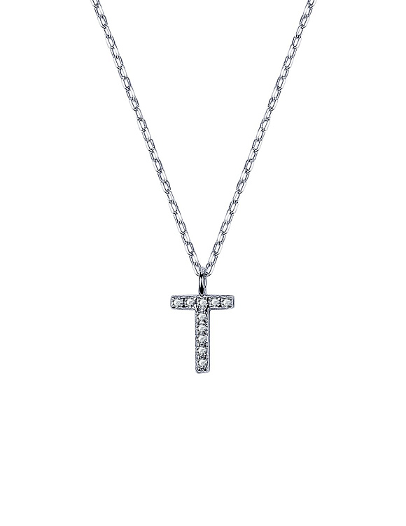 Подвеска серебро 925 на шею с буквой т Miestilo 2