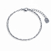 Серебряный двойной браслет Miestilo
