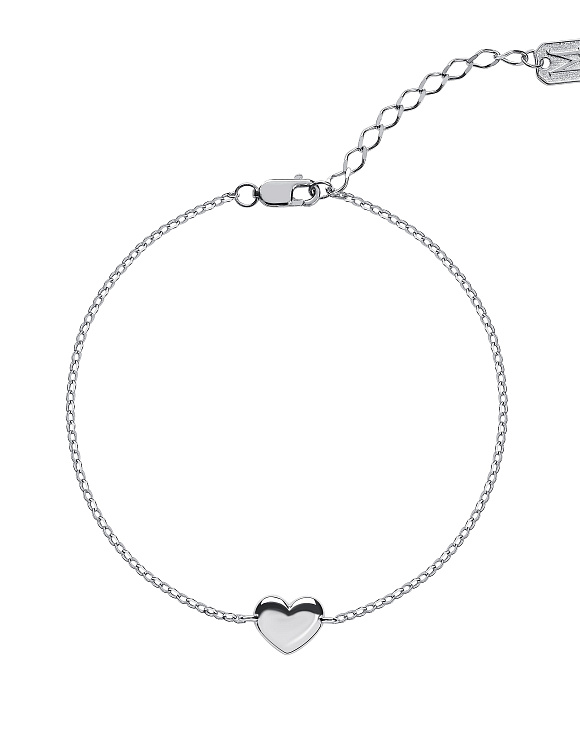 Нежный браслет с серебряным сердечком Miestilo  2