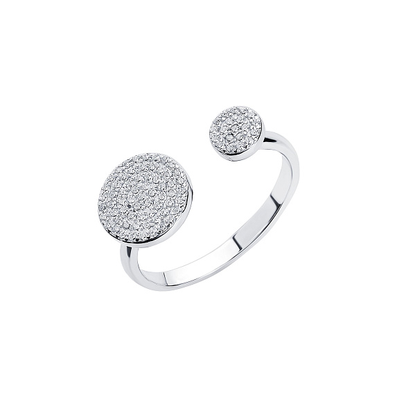Серебряное кольцо с фианитами Miestilo