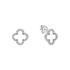 Серьги серебро 925 серебряные гвоздики клевер Miestilo